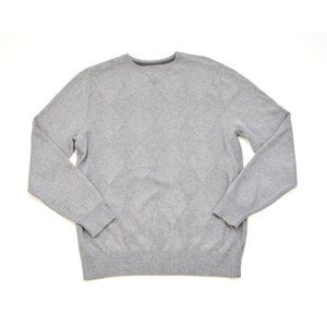 St. Johns Bay Mens Sweatshirt Size S Gray Long‎ Sleeve Waffle-Knit Shirt